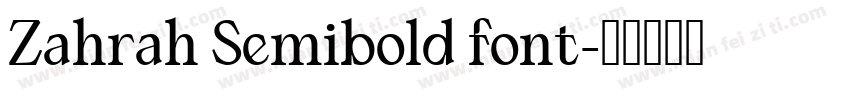 Zahrah Semibold font字体转换